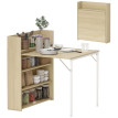 Table pliante Toret extensible gain de place design industriel chêne