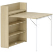Table pliante Toret extensible gain de place design industriel chêne