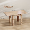 Table à manger Solon pliante 4 personnes gain de place chêne
