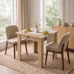 Table à manger Solon pliante 4 personnes gain de place chêne