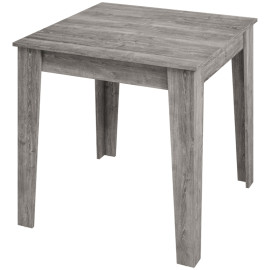 Table à manger Olinval carrée 4 personnes gris effet bois