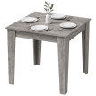 Table à manger Olinval carrée 4 personnes gris effet bois