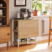 Table à manger pliante Calenne industrielle extensible naturelle
