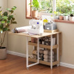 Table à manger pliante Calenne industrielle extensible naturelle