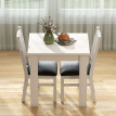 Berenne Table à manger extensible bois acier blanc