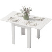 Berenne Table à manger extensible bois acier blanc