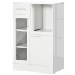 Buffet Velros meuble de rangement moderne bois verre blanc