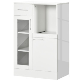 Buffet Velros meuble de rangement moderne bois verre blanc
