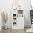 Buffet Velros meuble de rangement moderne bois verre blanc