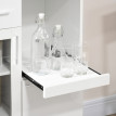 Buffet Velros meuble de rangement moderne bois verre blanc
