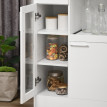 Buffet Velros meuble de rangement moderne bois verre blanc