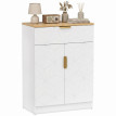 Buffet Erlal meuble de rangement moderne tiroir étagères Blanc