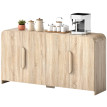 Buffet Olario rangement portes soft-close bois naturel
