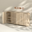 Buffet Olario rangement portes soft-close bois naturel