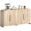 Buffet Olario rangement portes soft-close bois naturel