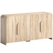 Buffet Olario rangement portes soft-close bois naturel
