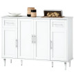 Buffet Olet meuble de rangement cuisine bois blanc