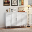 Buffet Olet meuble de rangement cuisine bois blanc