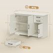 Solval Buffet moderne avec rangement Crème
