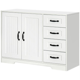 Buffet Commode Zelenot rangement moderne blanc