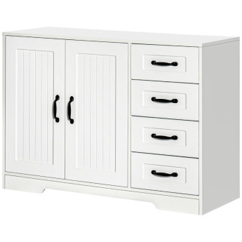 Buffet Commode Zelenot rangement moderne blanc