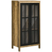 Meuble Avon Credenza moderne en verre et bois marron