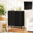 Buffet Ylio meuble de rangement salon cuisine étagère réglable noir