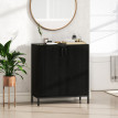 Buffet Ylio meuble de rangement salon cuisine étagère réglable noir