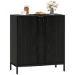Buffet Ylio meuble de rangement salon cuisine étagère réglable noir
