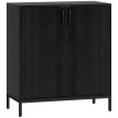 Buffet Ylio meuble de rangement salon cuisine étagère réglable noir