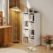 Étagère Erler Rangement Modulaire 8 Cubes 4 Tiroirs Blanc Beige