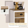 Buffet Florra meuble de rangement avec tiroir et portes blanc chêne