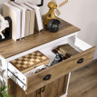 Buffet Florra meuble de rangement avec tiroir et portes blanc chêne