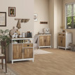 Buffet Florra meuble de rangement avec tiroir et portes blanc chêne