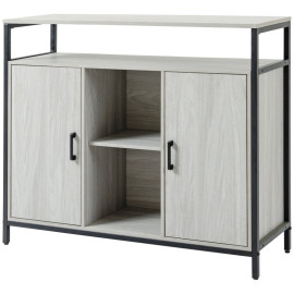 Isinven Buffet moderne meuble de cuisine et d'entrée gris clair