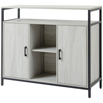 Isinven Buffet moderne meuble de cuisine et d'entrée gris clair