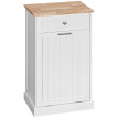 Buffet de cuisine Ralio meuble poubelle 38 L tiroir blanc