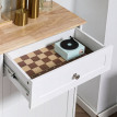 Buffet de cuisine Ralio meuble poubelle 38 L tiroir blanc