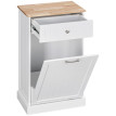 Buffet de cuisine Ralio meuble poubelle 38 L tiroir blanc