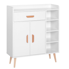 Meuble de rangement Helac scandinave niches placard tiroir blanc