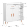 Meuble de rangement Helac scandinave niches placard tiroir blanc