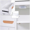 Meuble de rangement Helac scandinave niches placard tiroir blanc