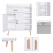 Meuble de rangement Helac scandinave niches placard tiroir blanc