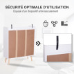 Meuble de rangement Helac scandinave niches placard tiroir blanc