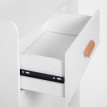 Meuble de rangement Helac scandinave niches placard tiroir blanc