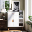 Meuble de rangement Helac scandinave niches placard tiroir blanc