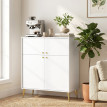 Buffet Isia moderne portes soft close pieds métalliques crème