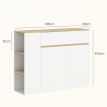 Raler Buffet de rangement tiroir étagères Blanc Bois