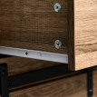 Zeloler Buffet de cuisine rustique avec tiroirs étagères porte bouteilles bois naturel