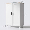 Crédence de cuisine Alier scandinave 2 portes étagère réglable blanc